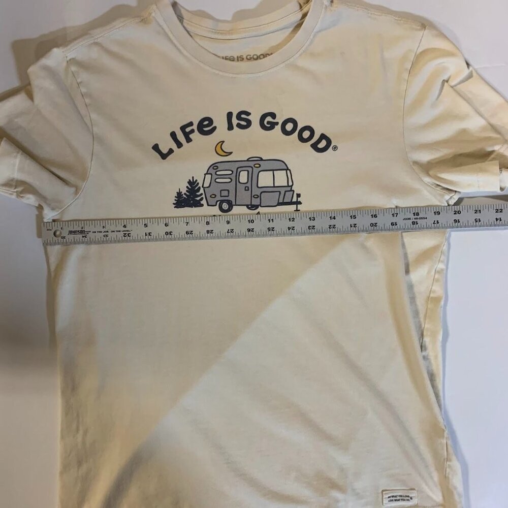 Life Is Good Women's Crusher Vintage Camper Trailer Crew Neck Short‎ Sleeve SZ S - Picture 10 of 12